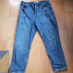 Abercrombie & Fitch women’s Jean size 12R/31 The Mom High Rise distressed